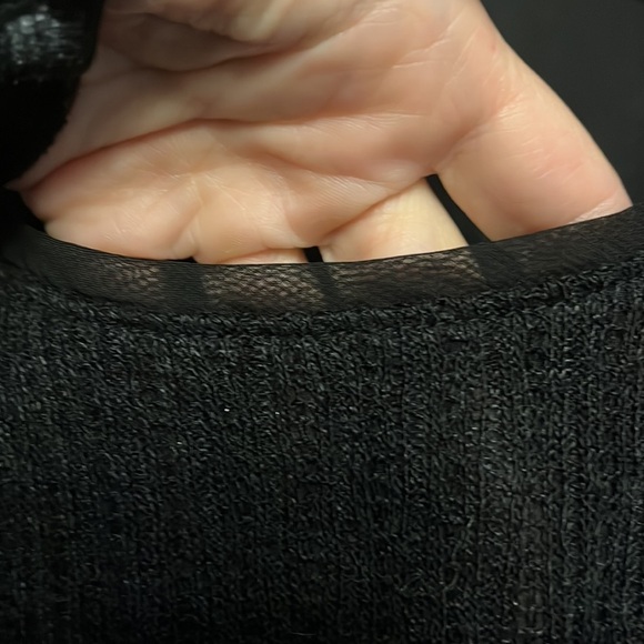 LC Lauren Conrad, black tunic, length top with side, ties and lace bottom, med - Picture 4 of 14